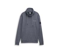 Tom Tailor - Snood Sweatshirt mit Logo-Details navy grindle structure - Gr. - M