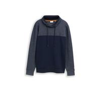 Tom Tailor - Snood Sweatshirt mit Struktur-Mix navy fine yd stripe - Gr. - XL