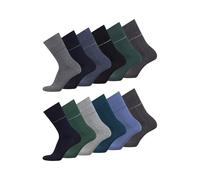 TOM TAILOR Socken - bequeme Herrensocken - mehrfarbige Baumwollsockenocken für den Alltag und Freizeit - im praktischen 12er Pack - Größe 39-42 und 43-46, Farben:multi coloured, SockSizes:43-46