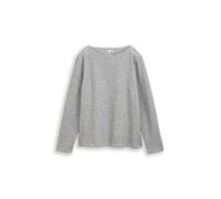 Tom Tailor - Geripptes Sweatshirt medium silver grey melange - Gr. - XXL