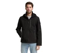 Tom Tailor Softshelljacke Herren mit Kapuze und Taschen Schwarz XXL 100% Polyester Regular-Fit