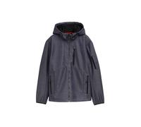 Softshelljacke TOM TAILOR, Herren, Gr. L, blau softshell melange, Softshell, Obermaterial: 100% Polyester. Futter: 100% Polyester, meliert, casual, regular fit taillenbedeckt, Langarm elastischer Bund