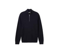 Tom Tailor Stehkragenpullover Structured Knit dunkelblau Blau M