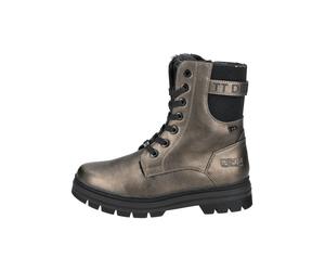 Tom Tailor Stiefelette Lederimitat/Textil Gold Warmfutter - 37