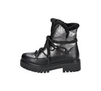 Tom Tailor Stiefelette Lederimitat/Textil Schwarz/Silber Warmfutter - 38