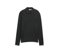 Tom Tailor - Strick-Poloshirt aus Viskose black grey melange - Gr. - M