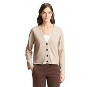 Tom Tailor - Loose Fit Cardigan mit Kaschmir-Anteil light taupe grey melange - Gr. - XL