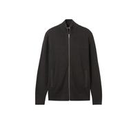 Tom Tailor - Strickjacke mit Struktur black grey melange - Gr. - XXXL