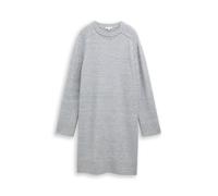 TOM TAILOR Damen 1049488 Strickkleid in Melange-Optik, 21373-Medium Silver Grey, 42