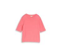 Tom Tailor Kurzarm-Strickpullover aus Baumwolle – soft coral pink – Gr. XXL