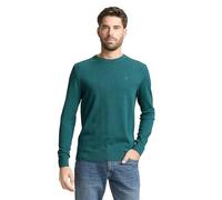Tom Tailor - Basic Strickpullover aus Baumwolle classic petrol melangee - Gr. - M