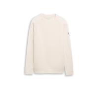 Tom Tailor - Strickpullover mit Ottoman Struktur Gardenia White - Gr. - XL