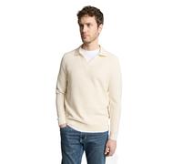 Tom Tailor Strickpullover mit Polokragen Gardenia White Größe M