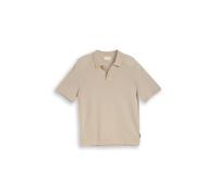 Tom Tailor - Strickpullover mit Polokragen cashew beige offwhite stripe - Gr. - XXL