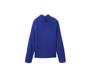 Tom Tailor - Strickpullover mit recyceltem Polyester crest blue melange - Gr. - XXL