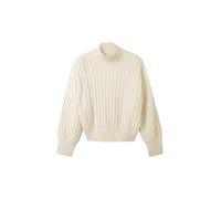 Tom Tailor - Strickpullover mit Rippstruktur soft beige melange - Gr. - XXL