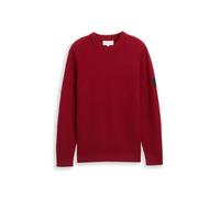 Tom Tailor - Strickpullover mit Rundhalsausschnitt coach red - Gr. - M
