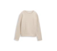 Tom Tailor - Strickpullover mit Rundhalsausschnitt sand stone beige - Gr. - XXL
