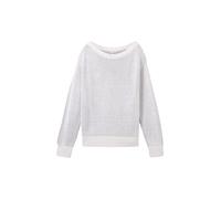TOM TAILOR - Strickpullover mit U-Boot Ausschnitt offwhite grey structure XXL
