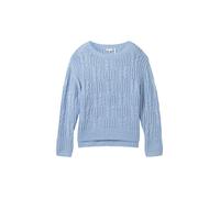 Tom Tailor - Strukturierter Pullover mit Schlitzen blau - Gr. - M