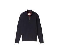 TOM TAILOR - Strukturierter Strick Troyer Knitted Navy Melange XL