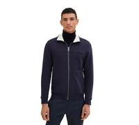 TOM TAILOR Herren 1037049 Sweatjacke Mit Stehkragen, 10690 - Knitted Navy, S EU
