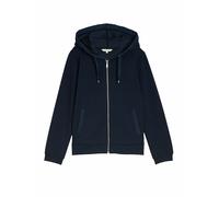 Kapuzensweatjacke TOM TAILOR, Damen, Gr. M, weiß (sky captain), Sweatware, Obermaterial: 51% Polyester, 42% Viskose, 7% Elasthan, unifarben, casual, regular fit hüftbedeckend, Rundhals, Langarm, Sweat
