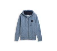 Tom Tailor - Sweatjacke mit Kapuze denim blue structured melange - Gr. - S