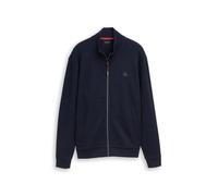 Tom Tailor - Sweatjacke mit Logo-Badge sky captain blue - Gr. - XXXL