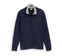 Regular Fit Sweatjacke mit Stehkragen und gummiertem Logo-Print S men Marine