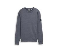 Tom Tailor Sweatshirt 1047803 Herren 3XL Navy Grindle Structure Melange-Optik Rundhals