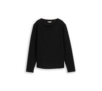 Tom Tailor - Sweatshirt mit Glitzer-Optik deep black - Gr. - L