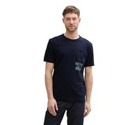 TOM TAILOR Sweatshirt mit Logo-Badge, Sky Captain Blue, S