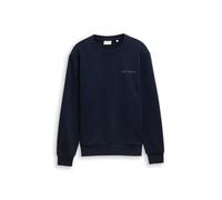 Tom Tailor Herren Sweatshirt 1048603-10668 mit Print Rundhals Sky Captain Blue M