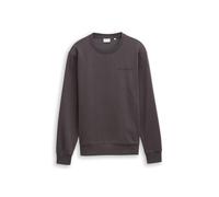 Tom Tailor Herren Sweatshirt 1048603 – mit Print, Rundhalsausschnitt – Tarmac Grey Grau XL