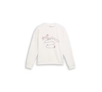 Tom Tailor - Sweatshirt mit Rundhalsausschnitt whisper white - Gr. - L