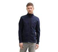 Regular Fit Sweatjacke mit Stehkragen und gummiertem Logo-Print S men Marine
