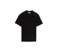 Tom Tailor - T-Shirt in Polo-Optik deep black - Gr. - S