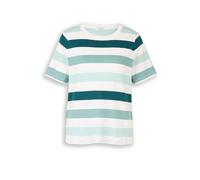 Tom Tailor 1050426 Kurzarm-t-shirt XL White Mint Bold Stripe