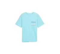 Tom Tailor - T-Shirt mit Brusttasche caribbean turquoise - Gr. - M