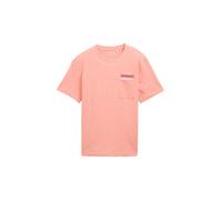 Tom Tailor - T-Shirt mit Brusttasche hazy coral rose - Gr. - M