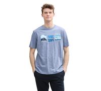 TOM TAILOR T-Shirt mit Logo-Badge, Lime Cream Green, L