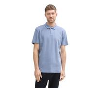 TOM TAILOR - Ripp Poloshirt mit Stretch-Anteil dove blue L