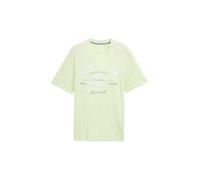 Tom Tailor - T-Shirt mit Logo-Print lime cream green - Gr. - S