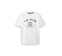 Tom Tailor - T-Shirt mit Logo-Print white - Gr. - XXXL