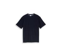 Tom Tailor - T-Shirt mit Ottoman-Struktur blau - Gr. - XXL