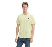 Tom Tailor - T-Shirt mit Logo-Badge lime cream green - Gr. - XXXL