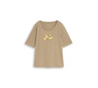 Tom Tailor - T-Shirt mit Print Silver Olive - Gr. - S