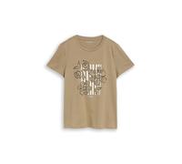 Tom Tailor - T-Shirt mit Print silver olive - Gr. - XL