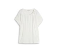 Tom Tailor - T-Shirt mit Raffungen whisper white - Gr. - XL